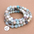 Load image into Gallery viewer, Matte Frosted Amazonite Beads with Lotus OM Buddha Charm Women's Bracelet