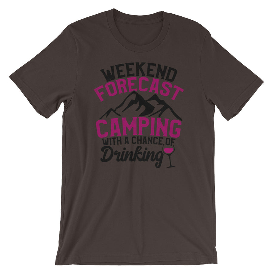 Camping TShirt Design - Weekend Forecast Camping With A Chance Of Drinking