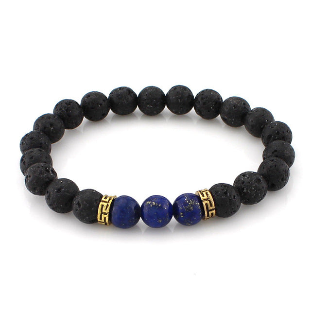 Vibrant Lava Stone Beads Bracelet