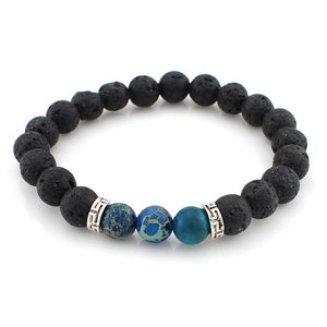 Vibrant Lava Stone Beads Bracelet