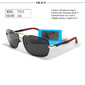 OLEY Brand Polarized Sunglasses Men New Fashion Eyes Protect Sun Glasses With Accessories Unisex driving goggles oculos de sol