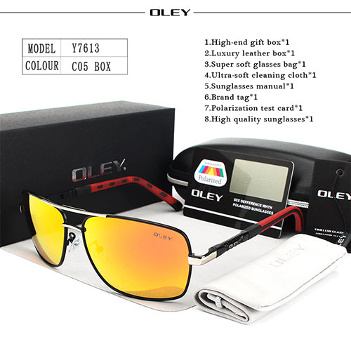 OLEY Brand Polarized Sunglasses Men New Fashion Eyes Protect Sun
