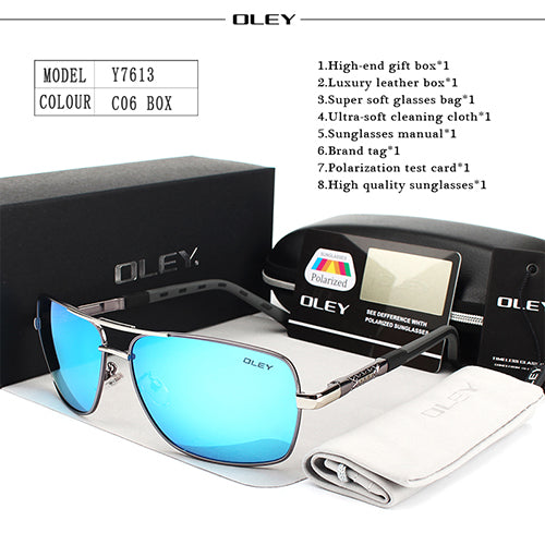 OLEY Brand Polarized Sunglasses Men New Fashion Eyes Protect Sun