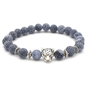 Leopard Animal Natural Stone Beads Bracelet