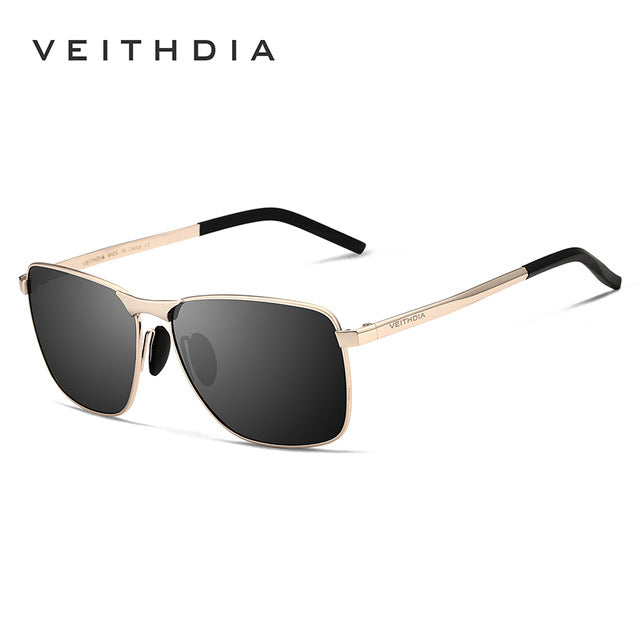 VEITHDIA Brand Men's Vintage Square Sunglasses Polarized UV400 Lens Eyewear Accessories Male Sun Glasses For Men/Women V2462